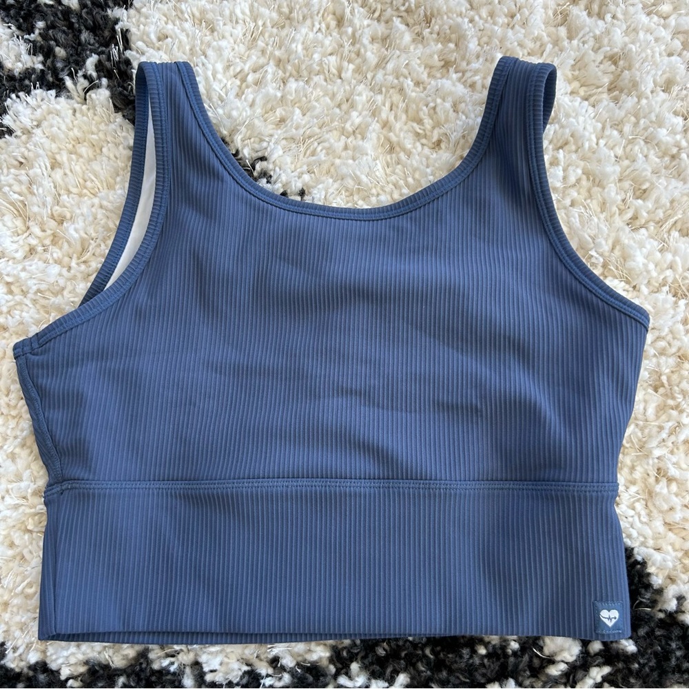 Beat Athletica Ribbed Longline Workout Bra Top